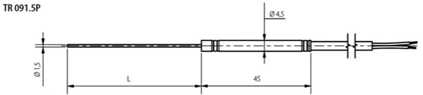 MGO diameter 1.5 mm Dimensional Drawing