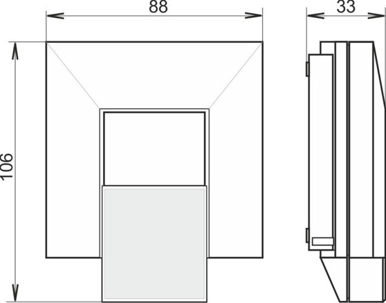 T3218-TEMPERATURE-AND-RELATIVE-HUMIDITY-SENSOR-TO-THE-INTERIOR-WITH-0-TO-10-V-OUTPUT-AND-DISPLAY-Dimensional-Draft