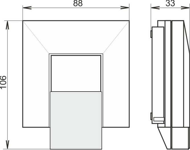 T4884-TEMPERATURE-AND-CO2-SENSORS-WITH-OUTPUT-RS-485-AND-DISPLAY-Dimensional-Draft